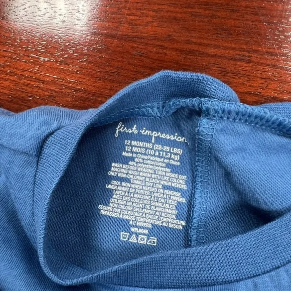 First Impressions Blue and Tie-Dye Baby Rompers Sz 12 Months - Picture 4 of 7